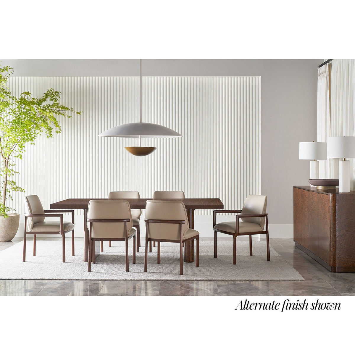 Mid Century Black Burl Extending Dining Table - English Georgian America