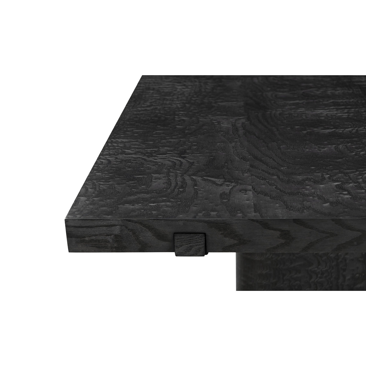 Mid Century Black Burl Extending Dining Table - English Georgian America