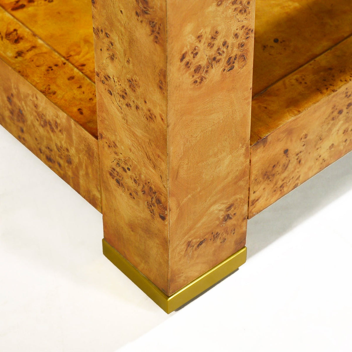 Mid Century Burl Étagère Bookshelf - English Georgian America