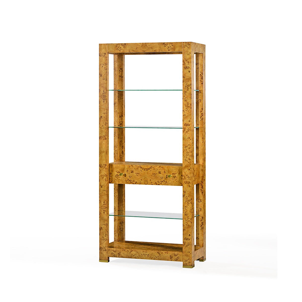 Mid Century Burl Étagère Bookshelf - English Georgian America