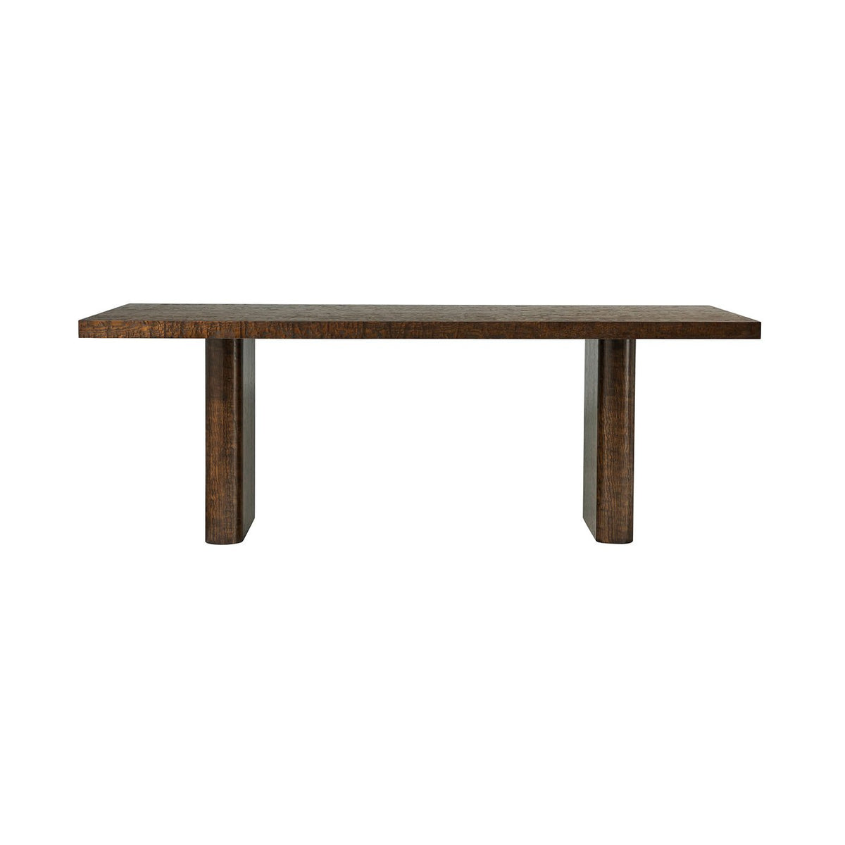 Mid Century Burl Extending Dining Table - English Georgian America