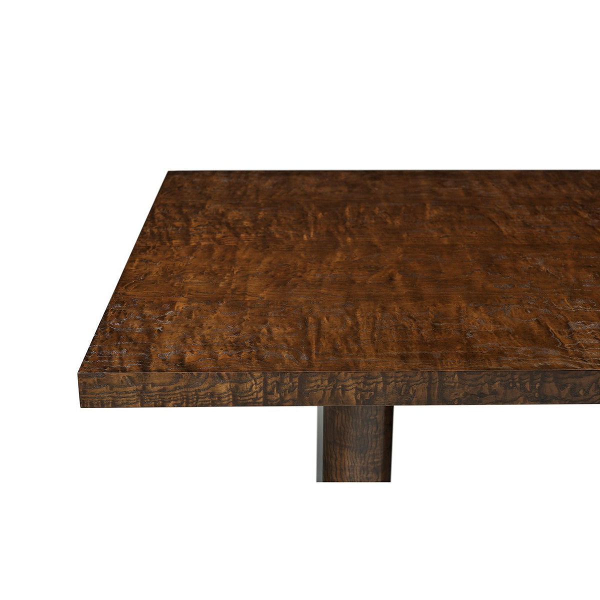 Mid Century Burl Extending Dining Table - English Georgian America