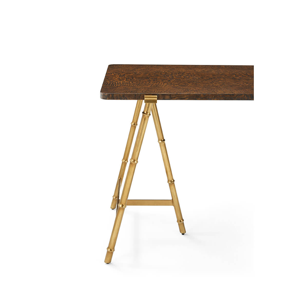 Mid Century Burl Top Writing Table - English Georgian America