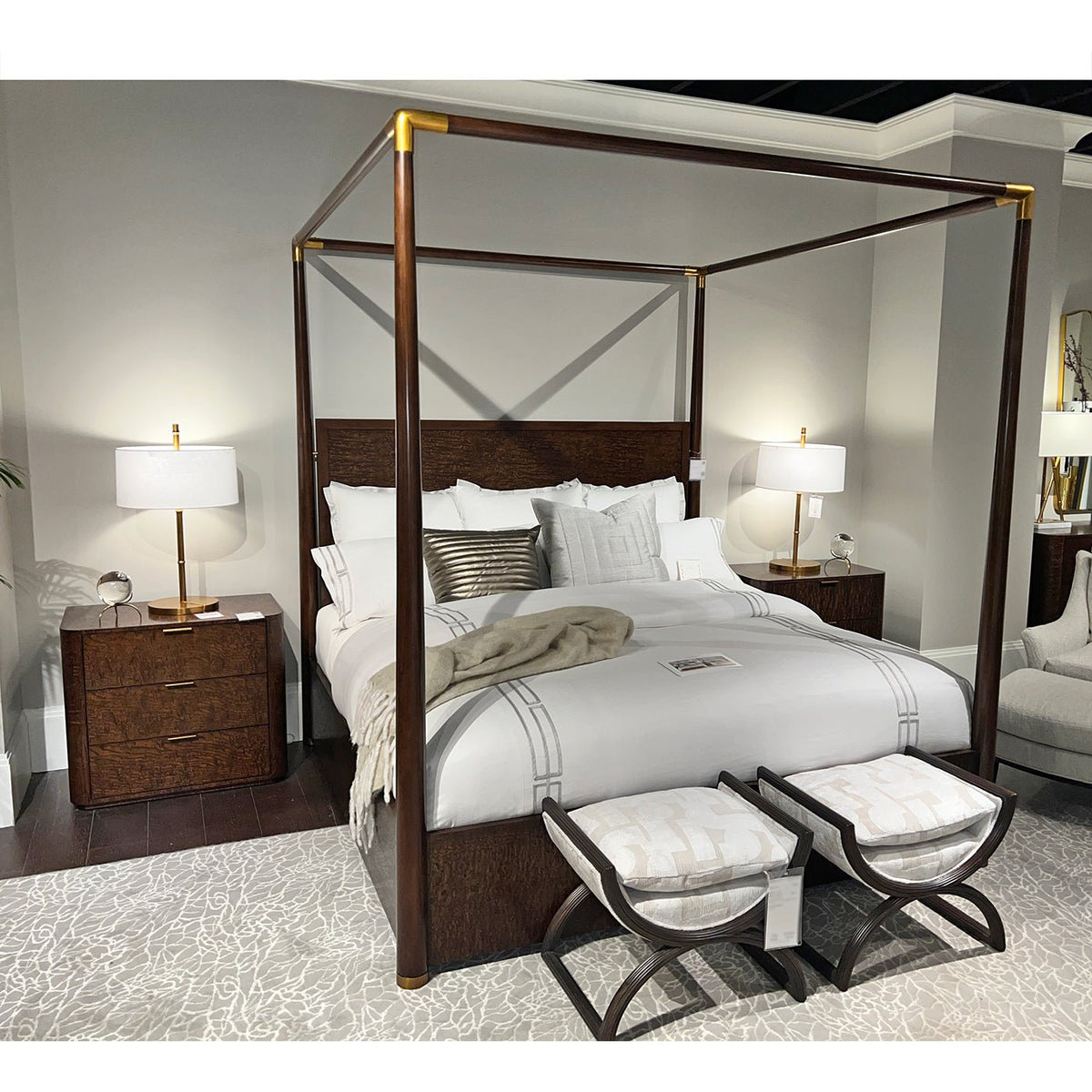 Mid Century Canopy Bed - English Georgian America