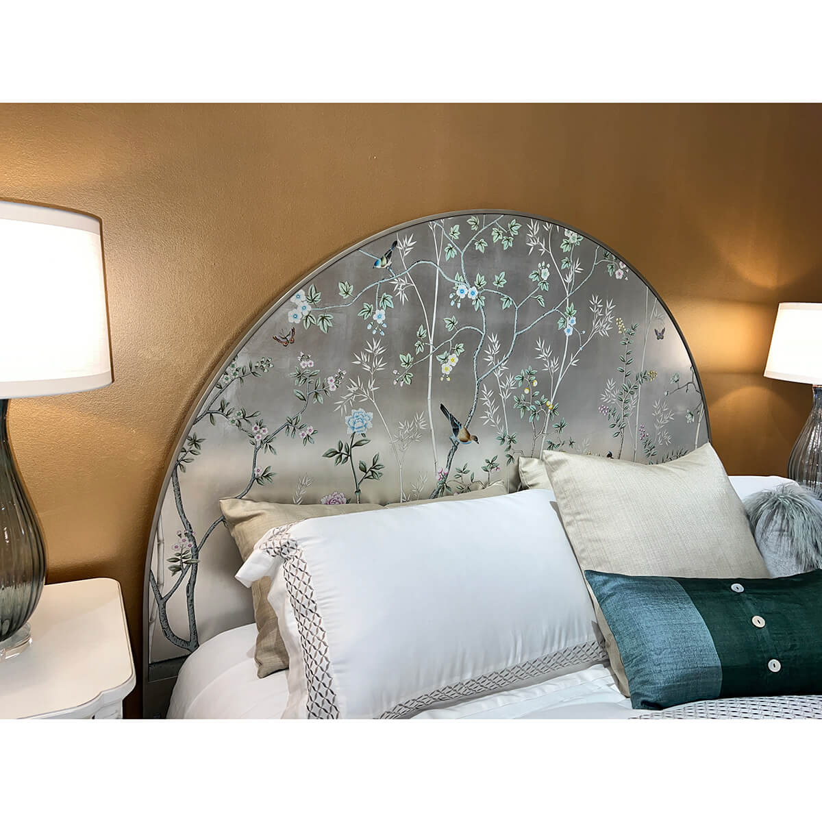 Mid Century Chinoiserie King Bed - English Georgian America