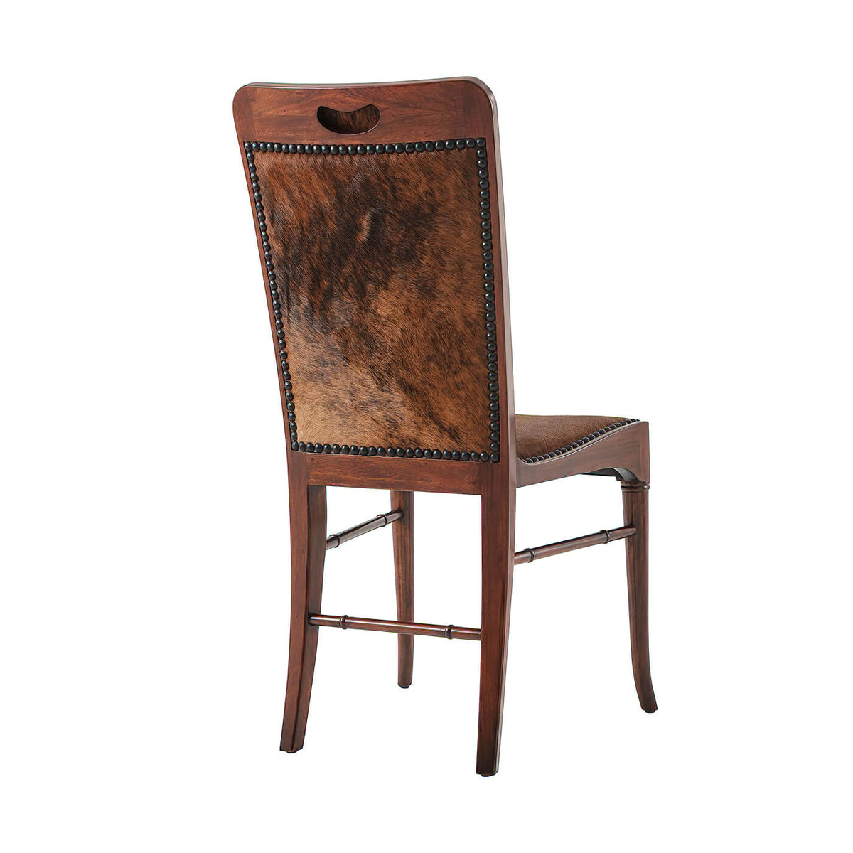 Mid Century Cowhide Side Chair - English Georgian America