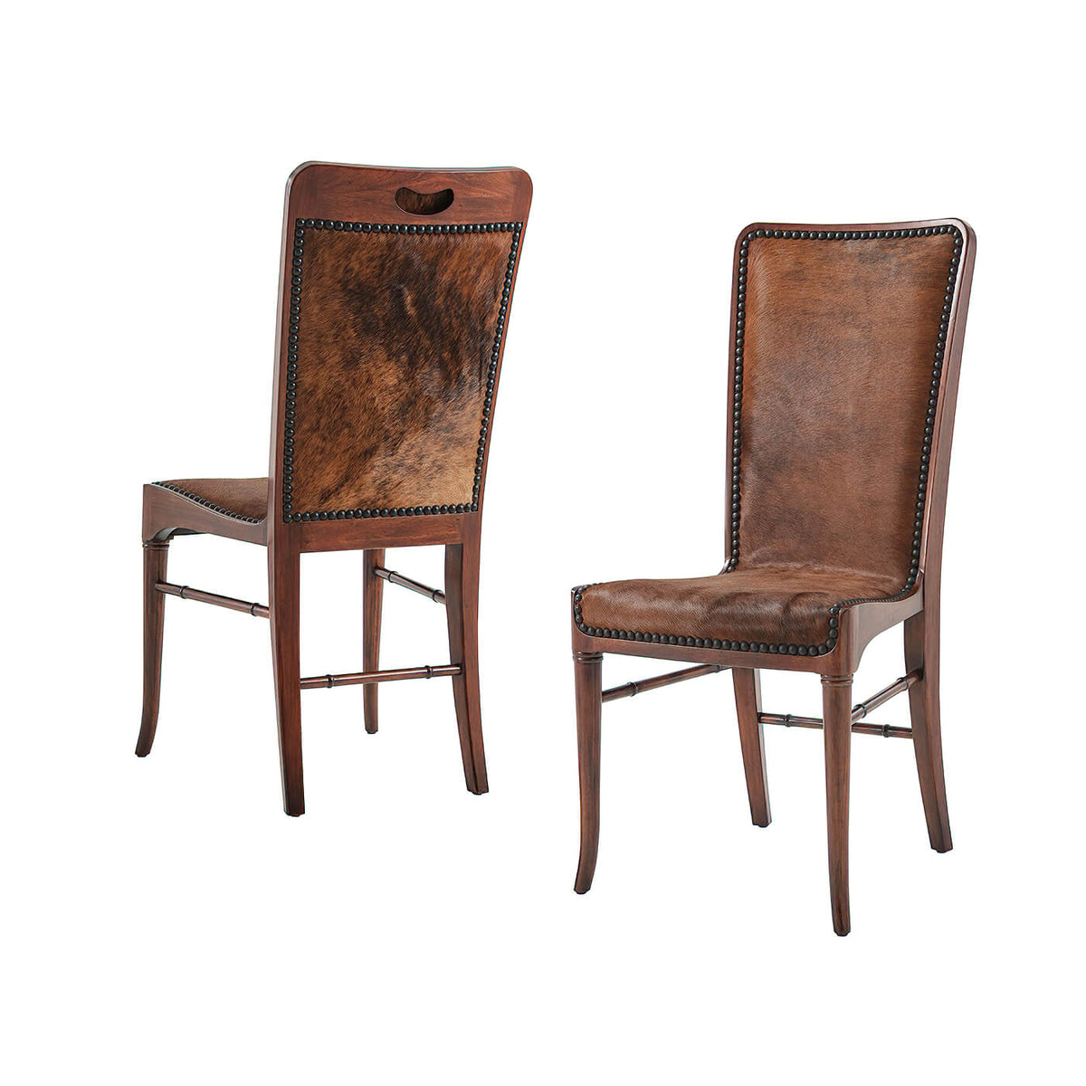 Mid Century Cowhide Side Chair - English Georgian America