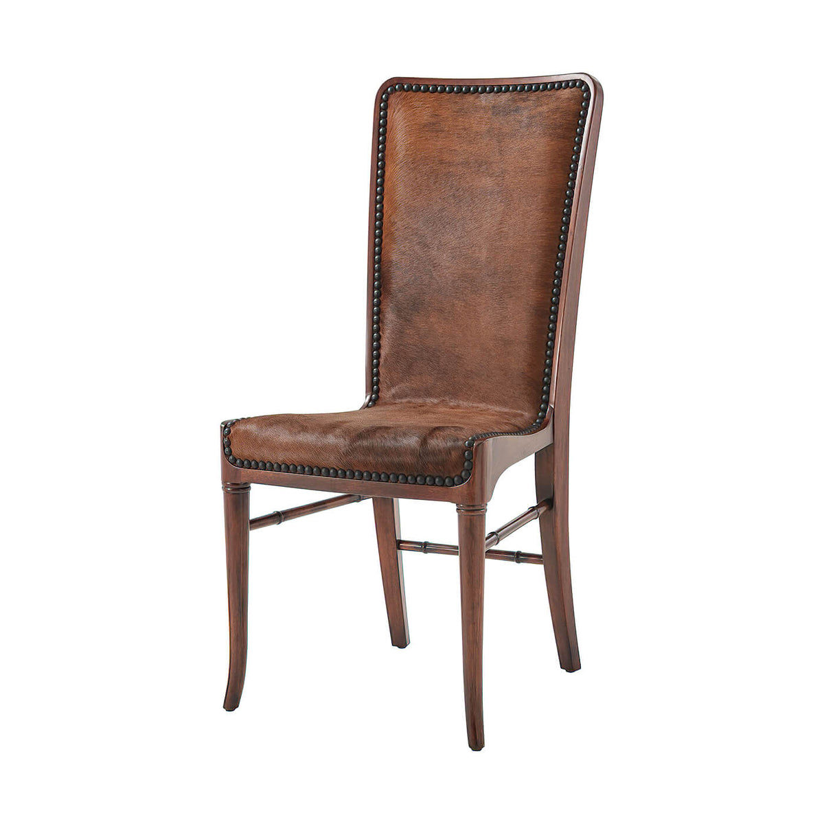 Mid Century Cowhide Side Chair - English Georgian America