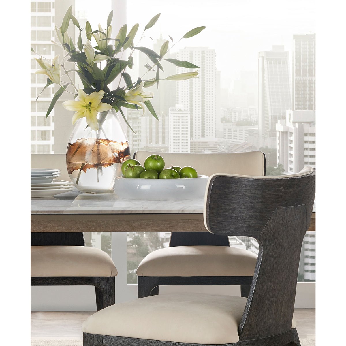 Mid Century Dark Oak Dining Chair (Set of 2) - English Georgian America