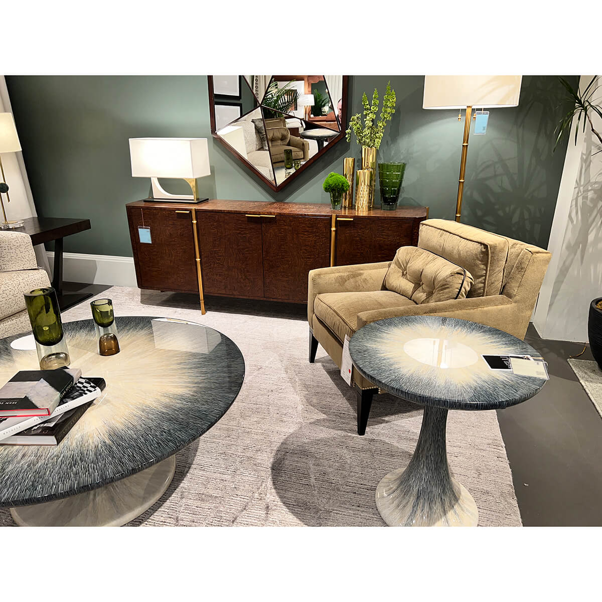 Mid Century Faux Bois Floor Lamp - English Georgian America