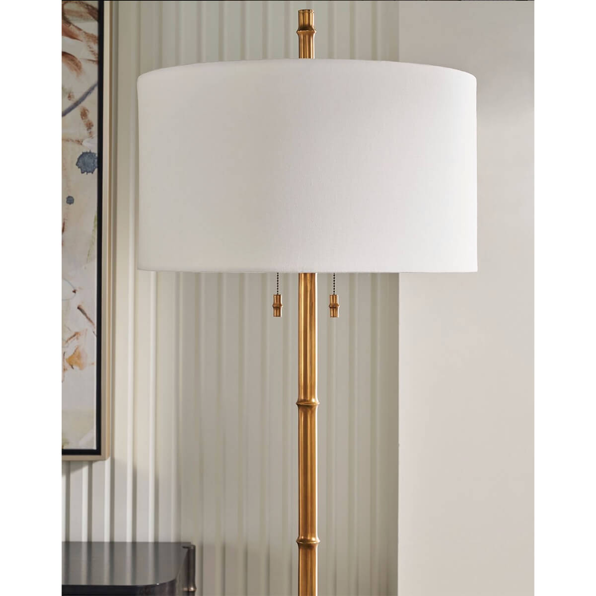 Mid Century Faux Bois Floor Lamp - English Georgian America