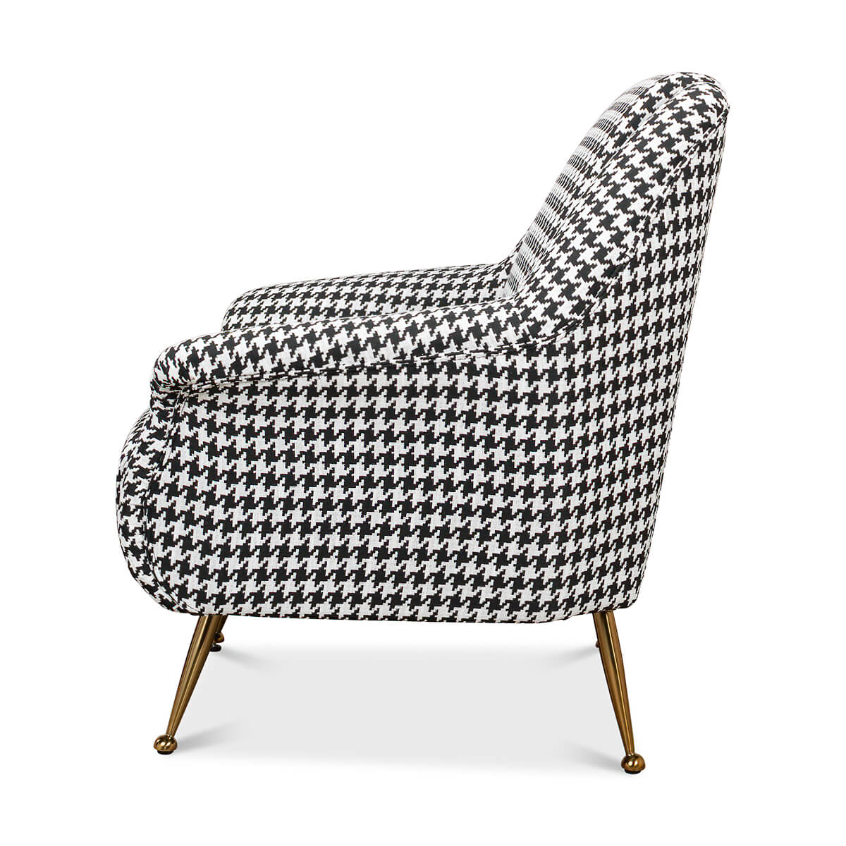 Mid Century Houndstooth Armchair - English Georgian America