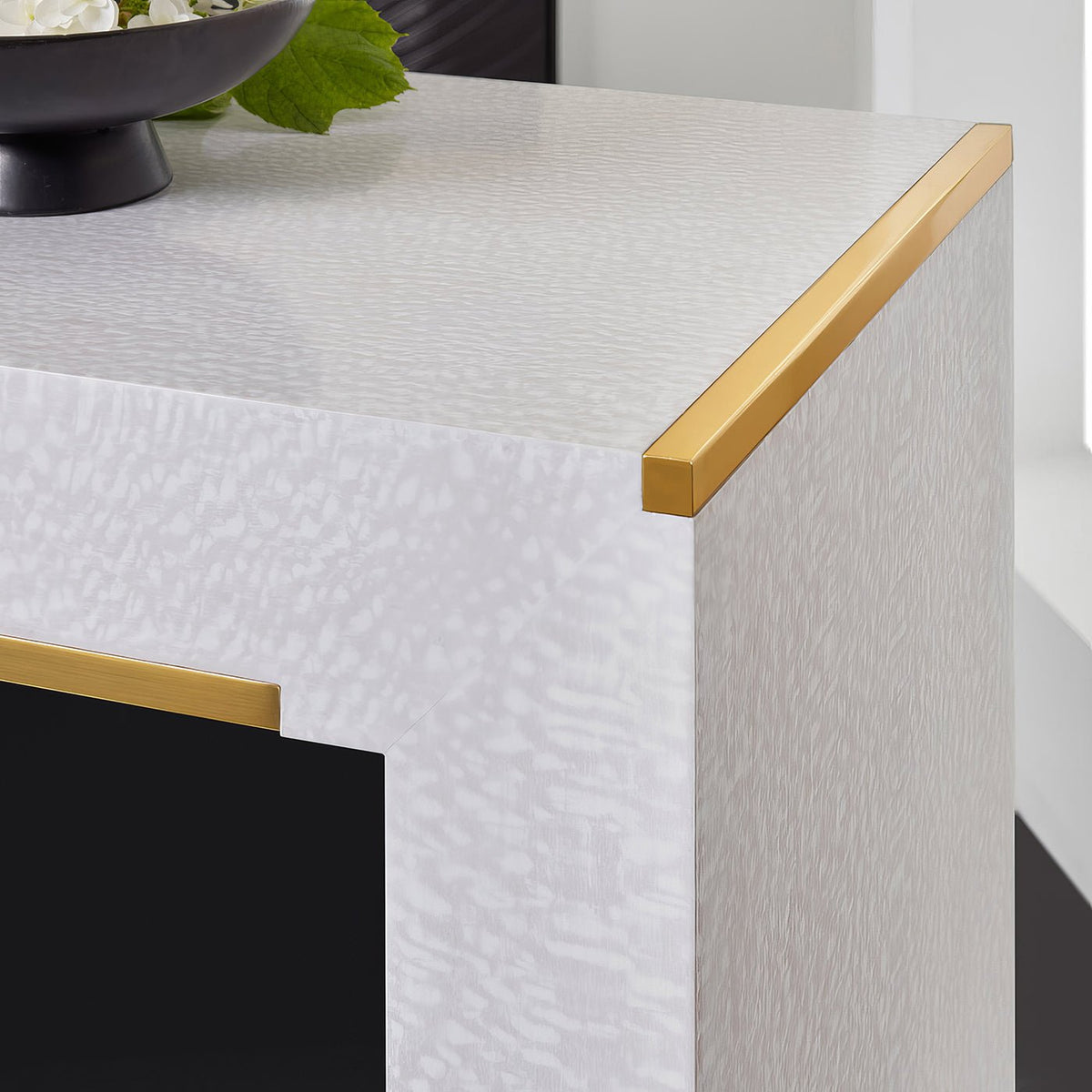 Mid Century Large White Console - English Georgian America