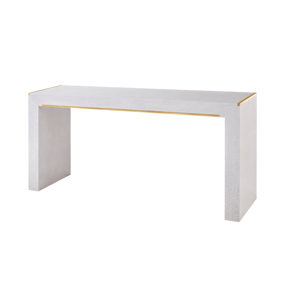 Mid Century Large White Console - English Georgian America