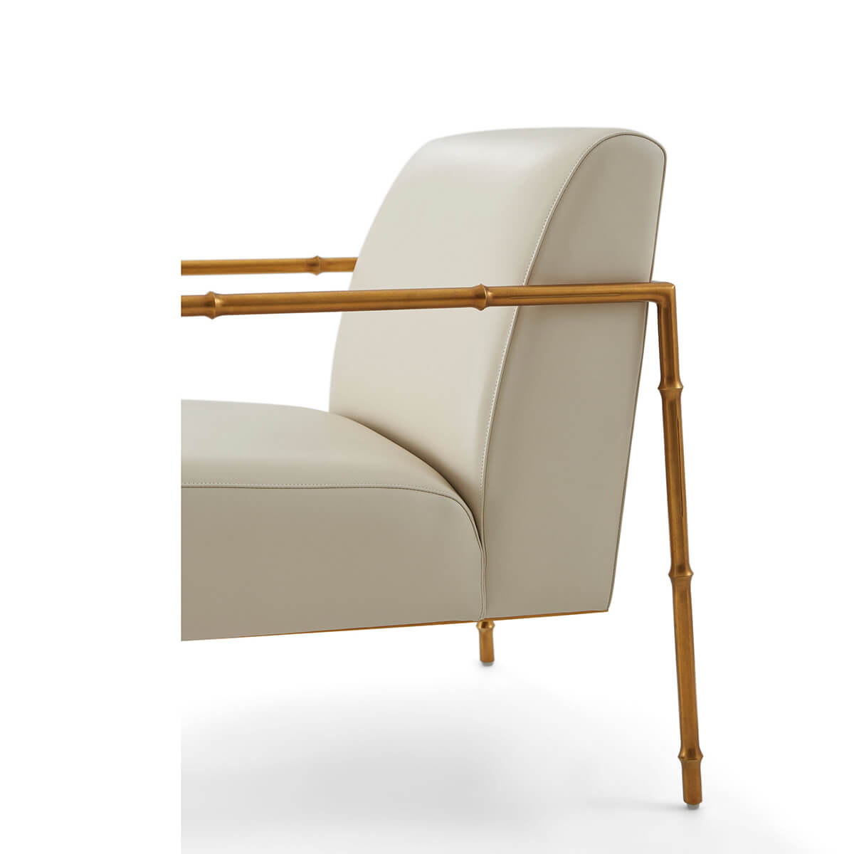 Mid Century Leather Accent Chair - English Georgian America