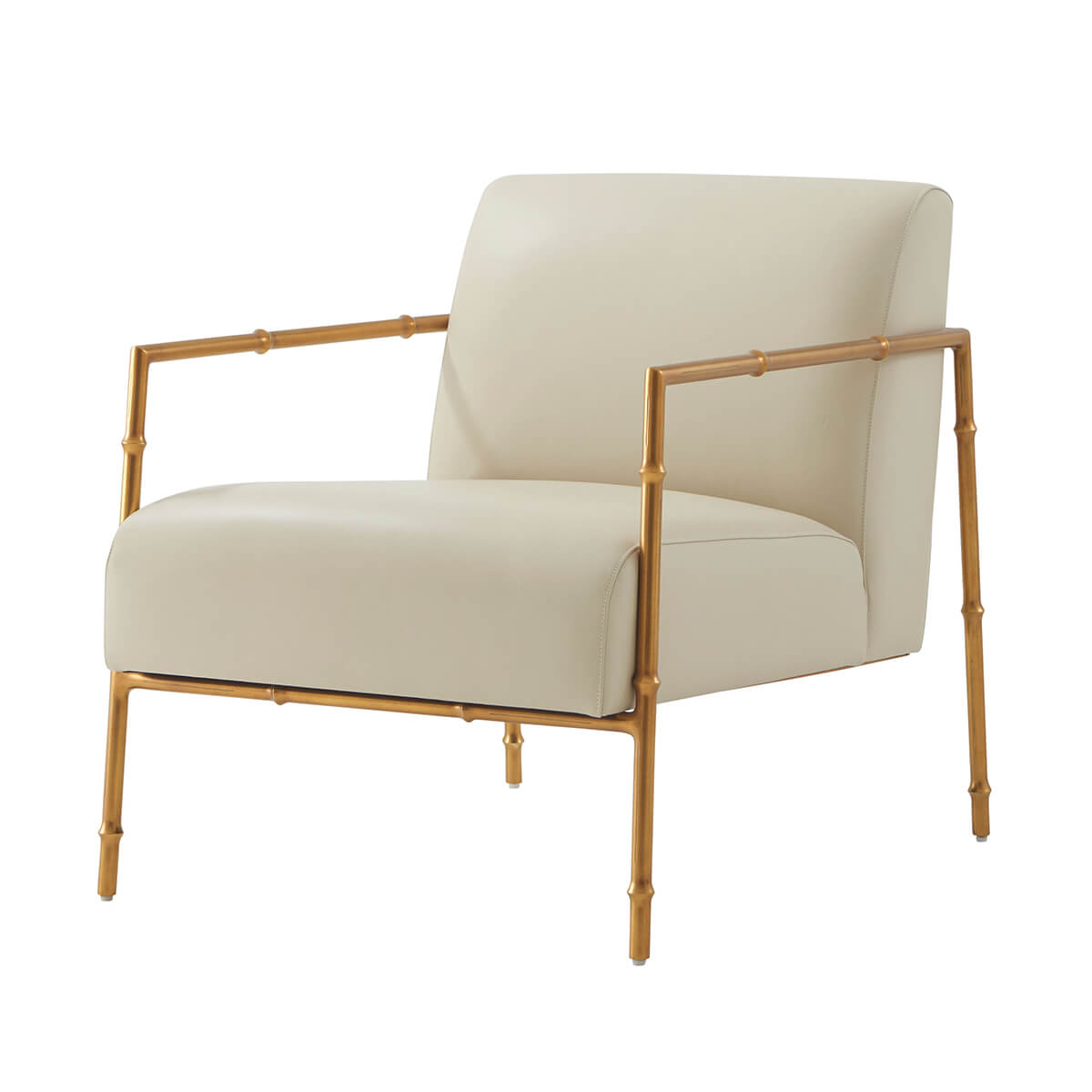 Mid Century Leather Accent Chair - English Georgian America