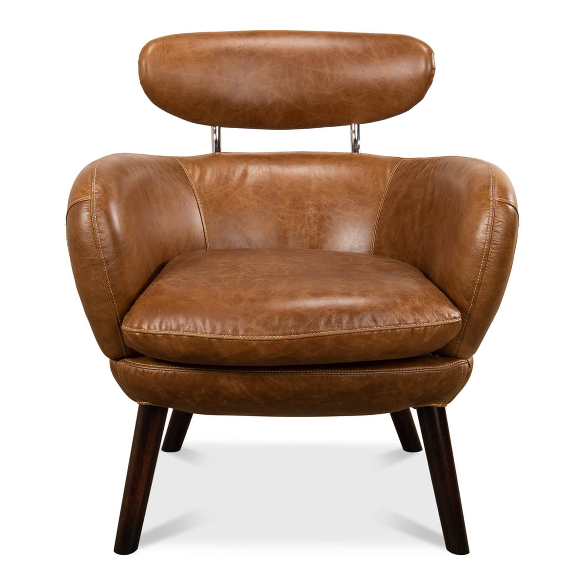 Mid Century Leather Armchair - English Georgian America