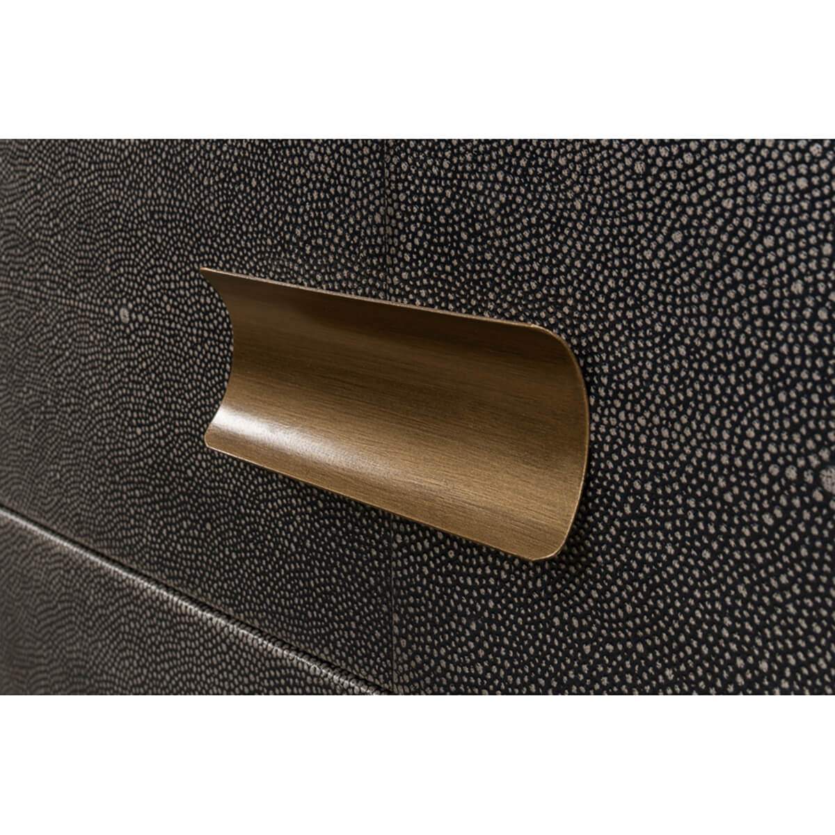 Mid Century Leather Side Table - Gray - English Georgian America