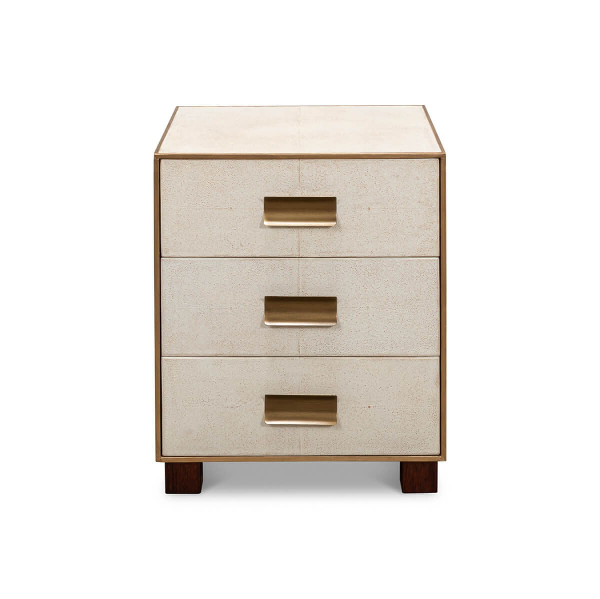 Mid Century Leather Side Table - Osprey White - English Georgian America