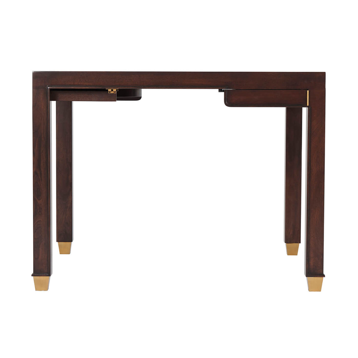 Mid Century Leather Top Game Table - English Georgian America