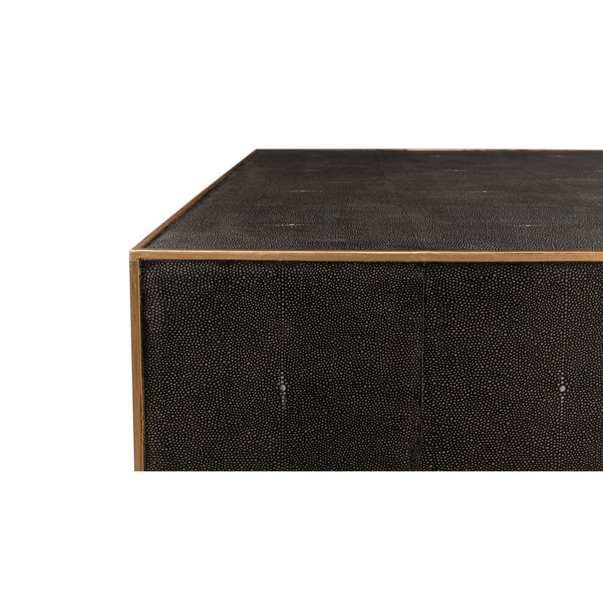 Mid Century Leather Wrapped Coffee Table - English Georgian America