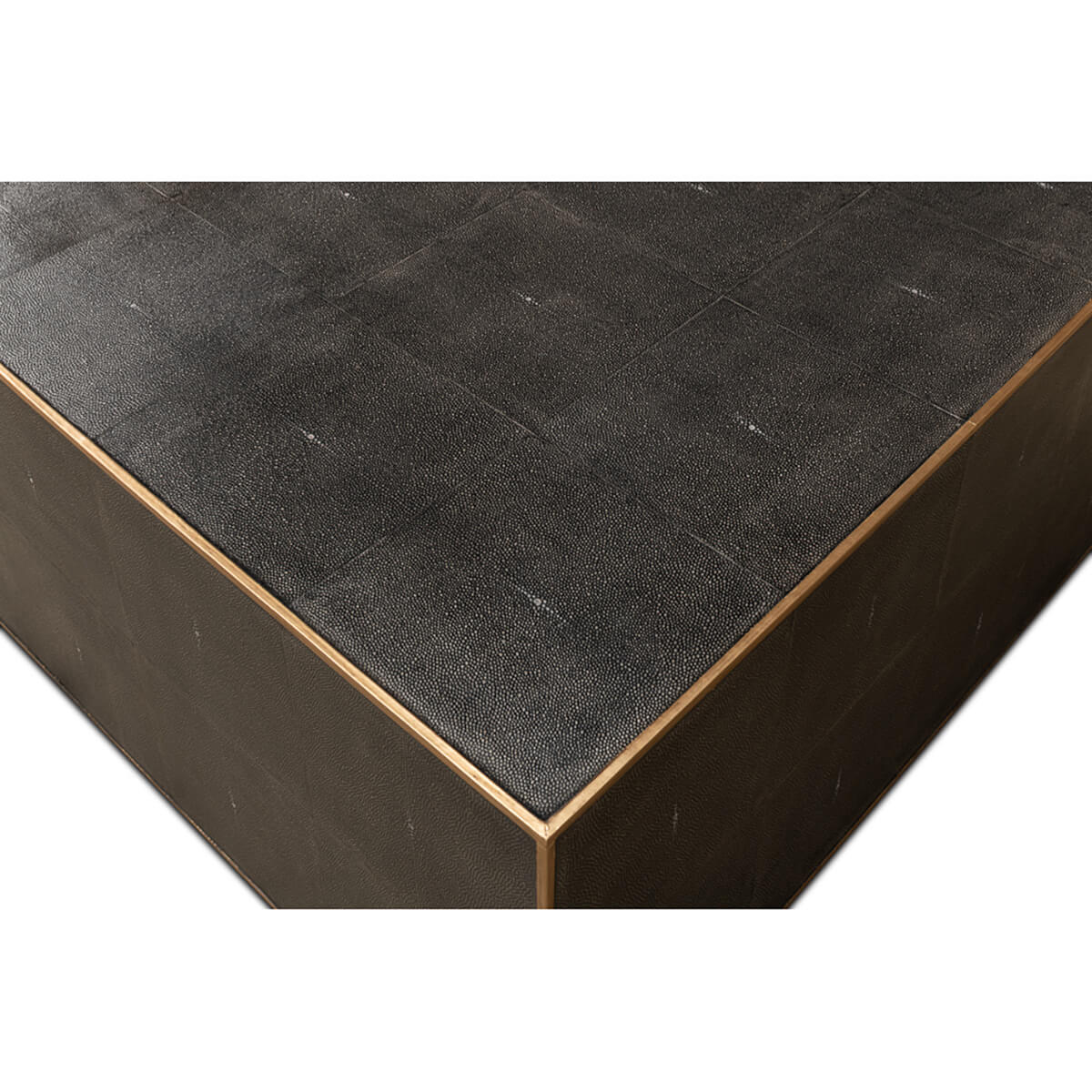 Mid Century Leather Wrapped Coffee Table - English Georgian America