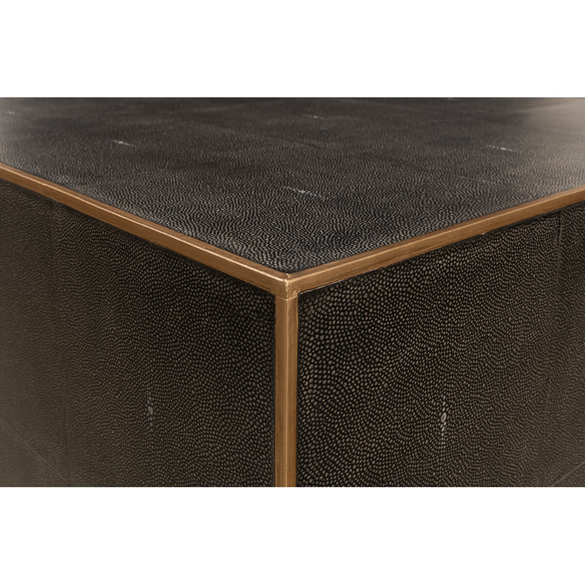 Mid Century Leather Wrapped Coffee Table - English Georgian America