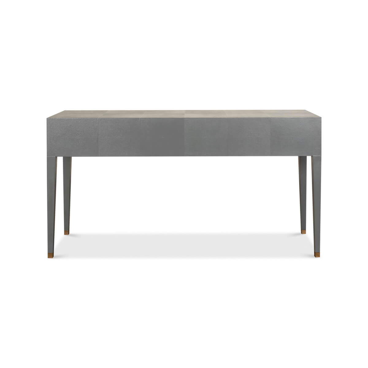 Mid Century Leather Wrapped Console - English Georgian America