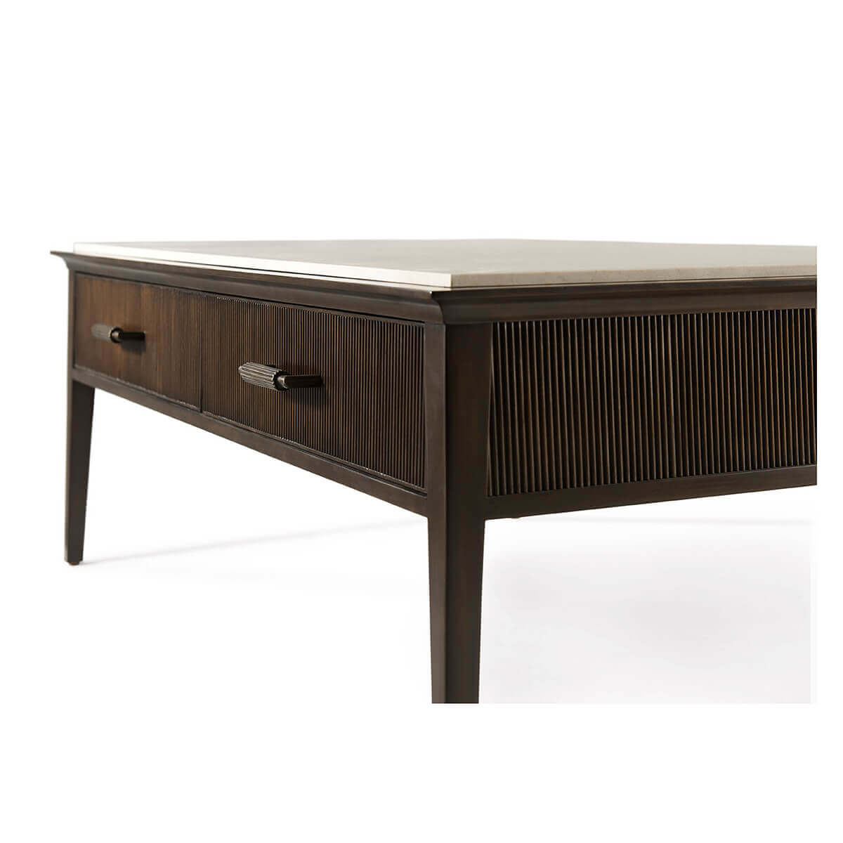 Mid Century Marble Top Cocktail Table - English Georgian America