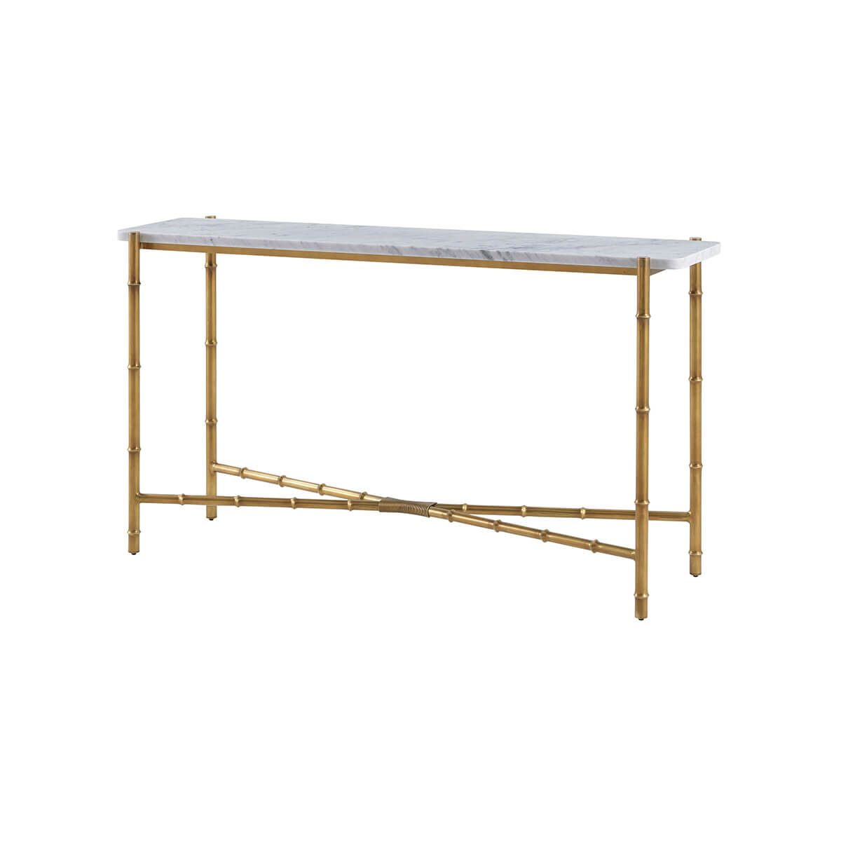 Mid Century Marble Top Console Table - English Georgian America