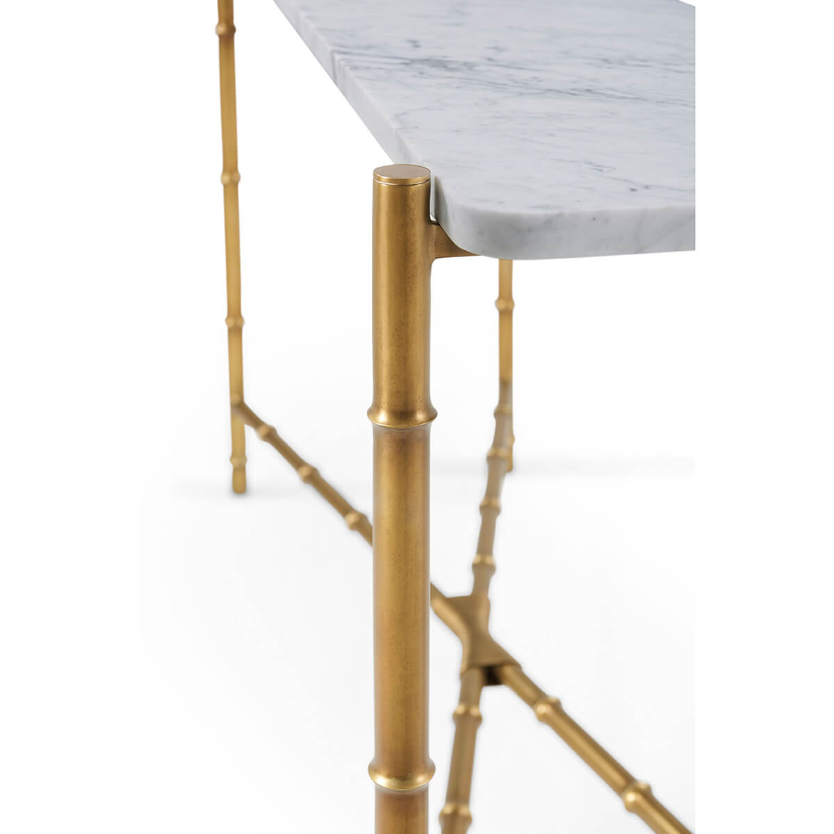 Mid Century Marble Top Console Table - English Georgian America