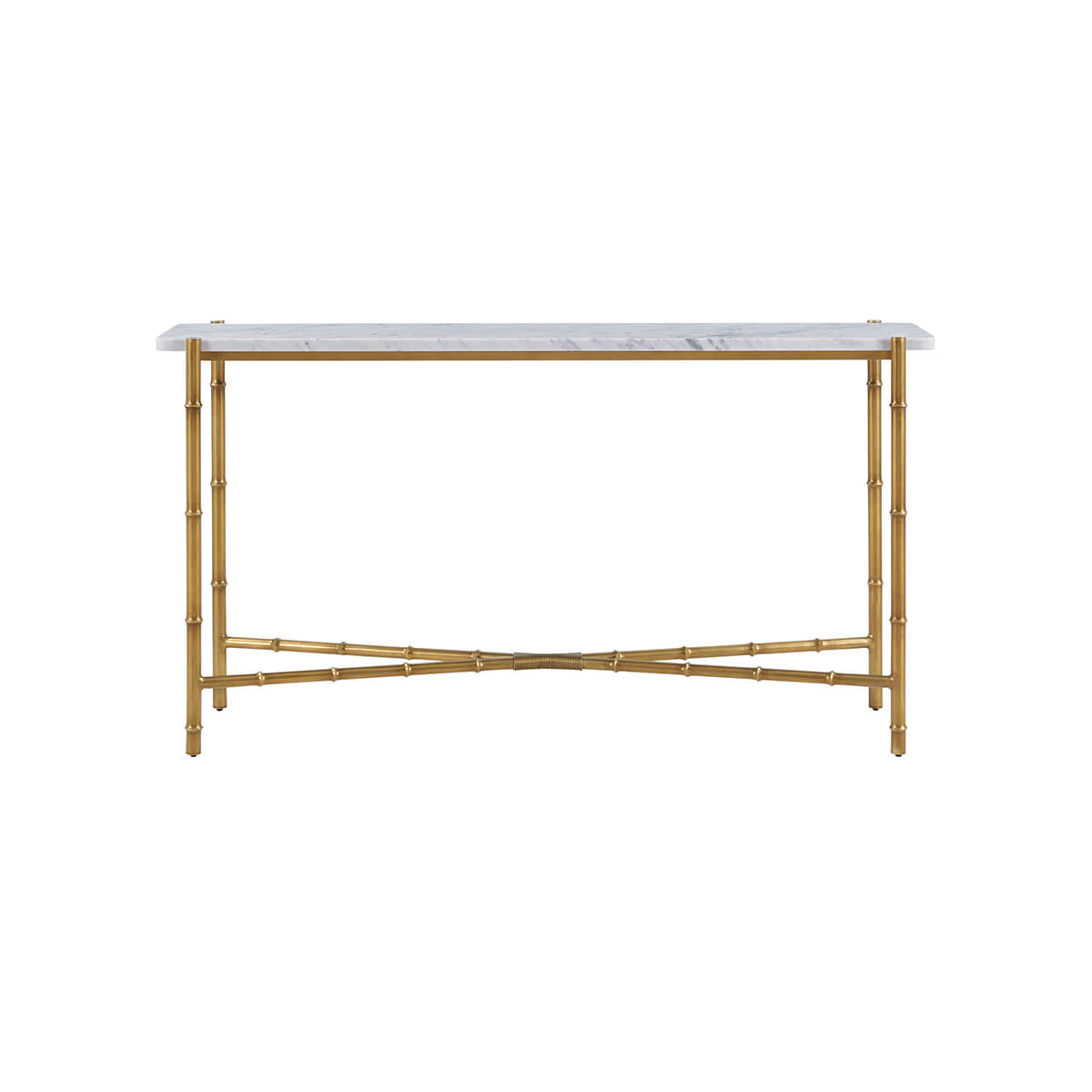 Mid Century Marble Top Console Table - English Georgian America