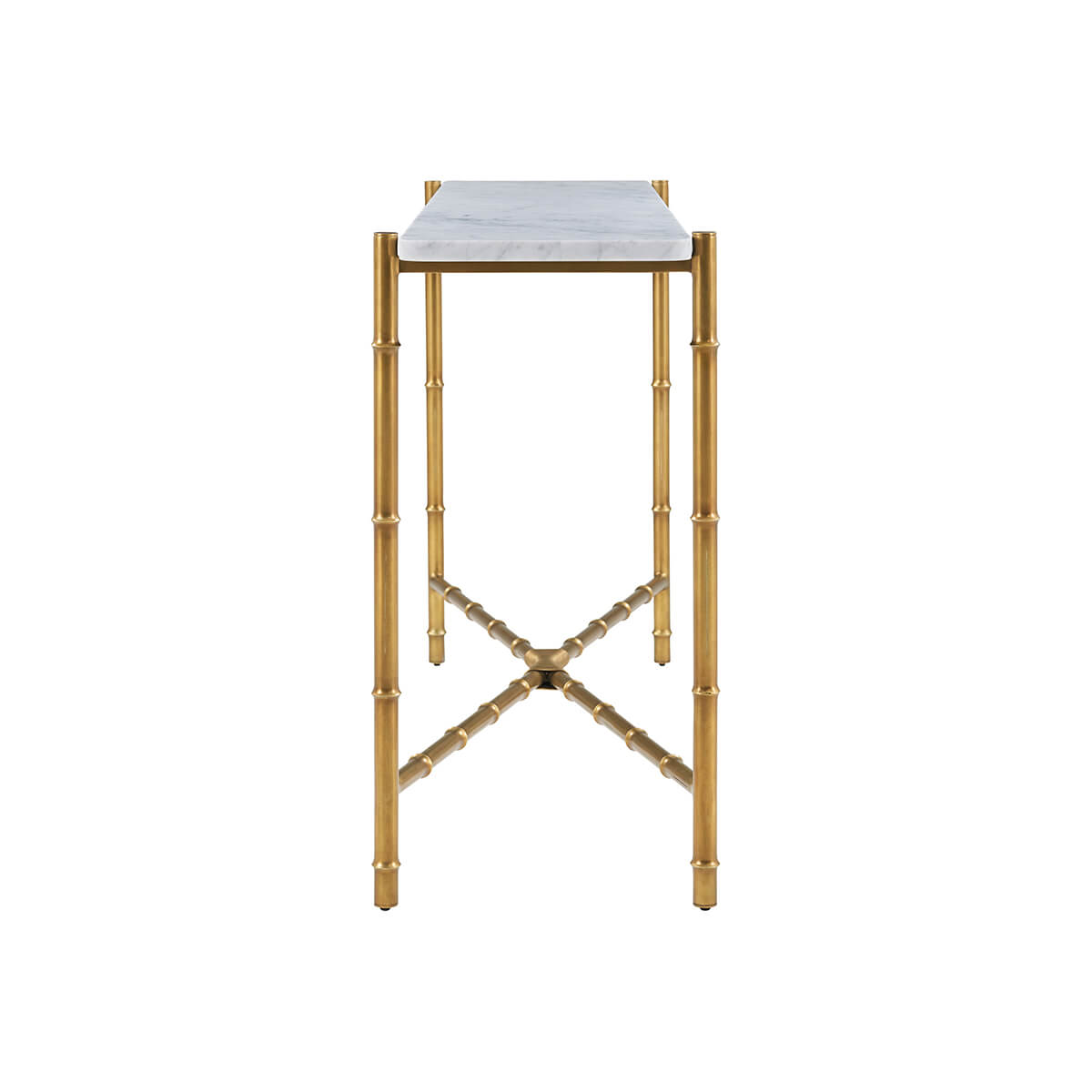 Mid Century Marble Top Console Table - English Georgian America