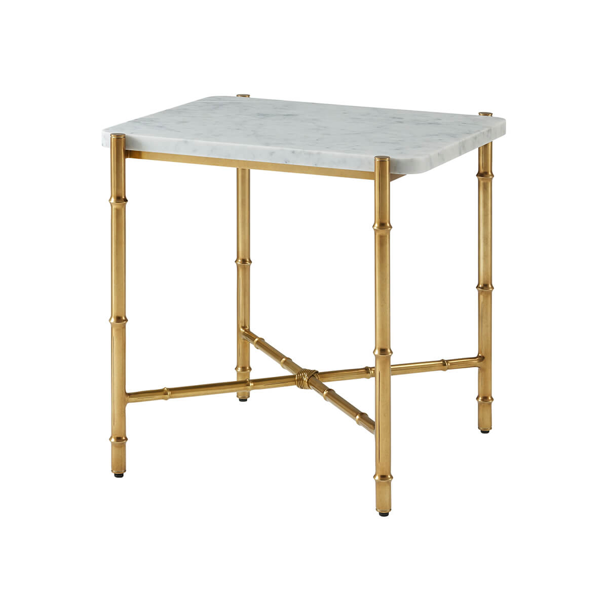 Mid Century Marble Top End Table - English Georgian America