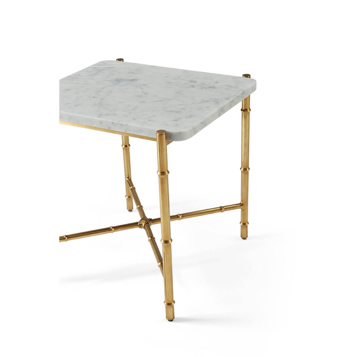 Mid Century Marble Top End Table - English Georgian America