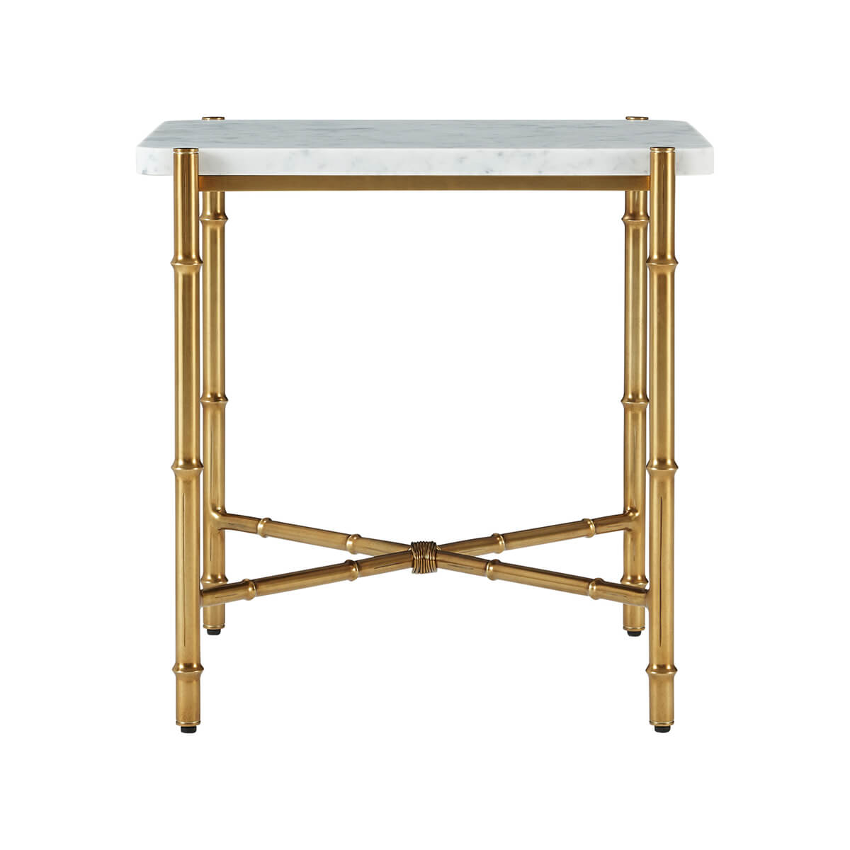 Mid Century Marble Top End Table - English Georgian America