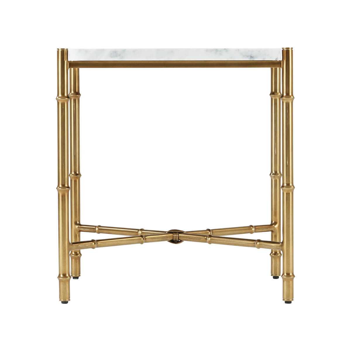 Mid Century Marble Top End Table - English Georgian America