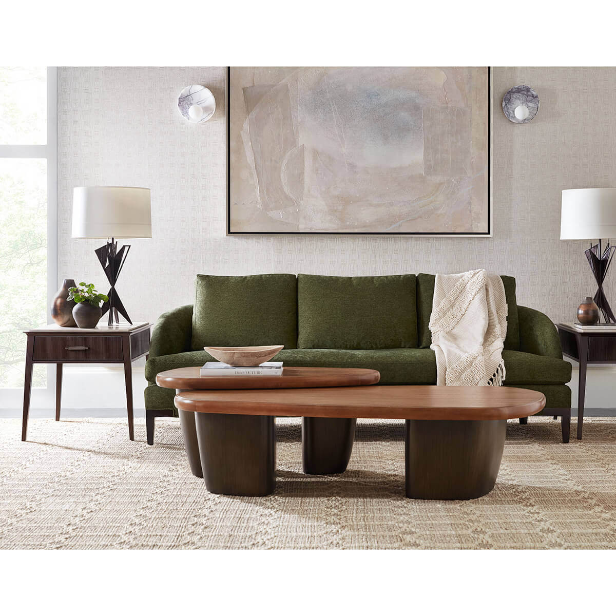 Mid Century Marble Top Side Table - English Georgian America