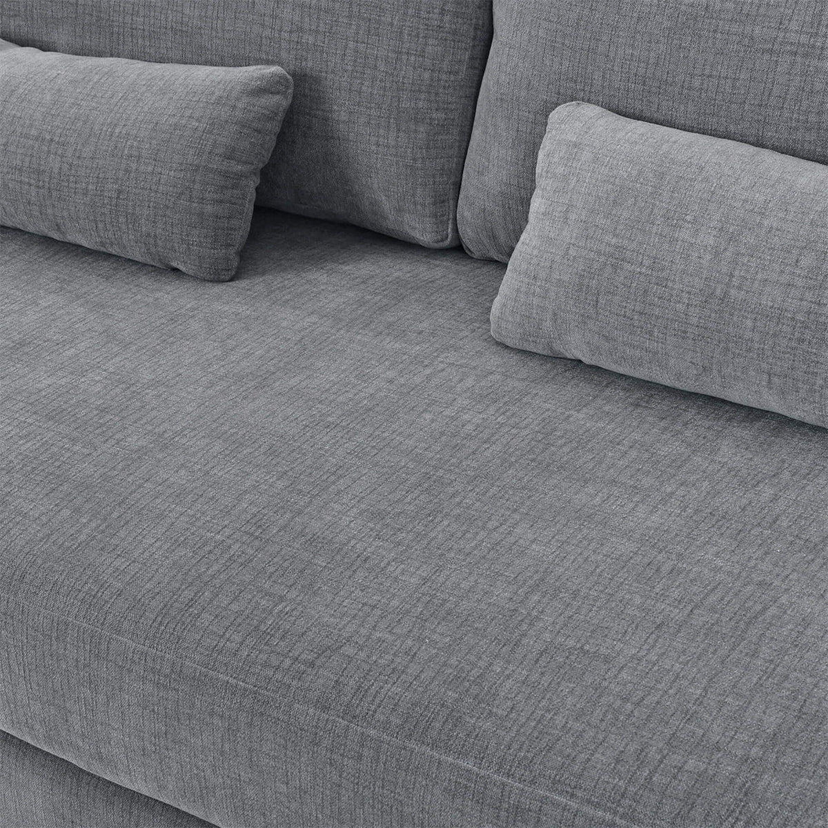 Mid - Century Minimalist Sofa in Gray Upholstery - English Georgian America