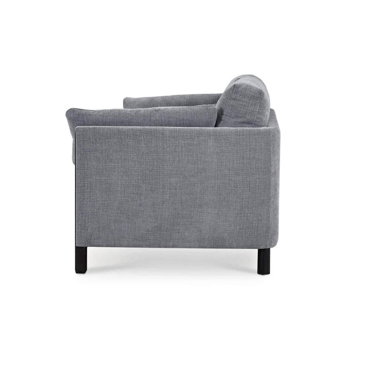 Mid - Century Minimalist Sofa in Gray Upholstery - English Georgian America