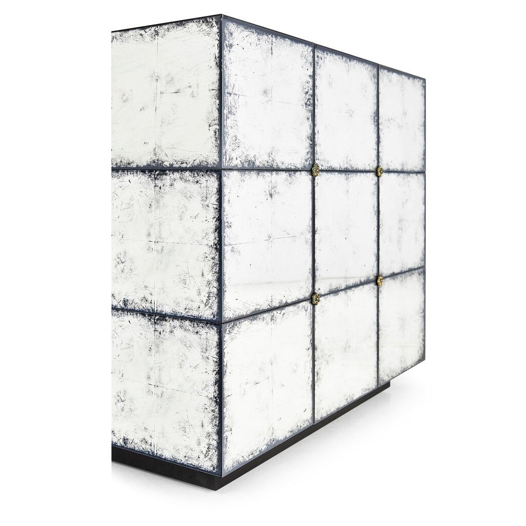 Mid Century Mirrored End Table - English Georgian America