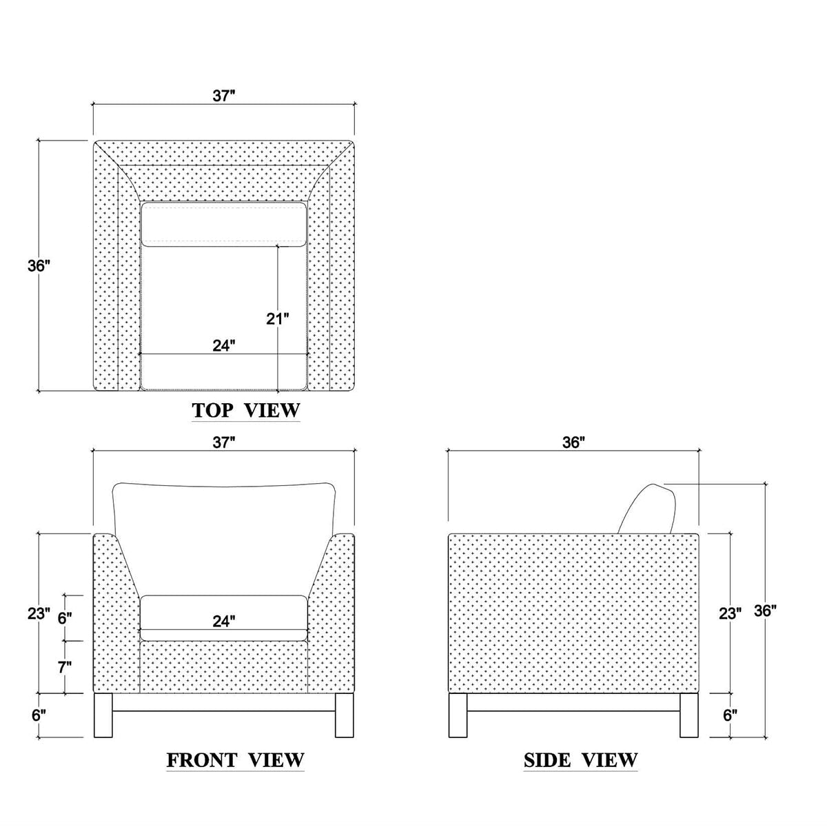 Mid - Century Modern Armchair – French Yellow Performance Fabric - English Georgian America