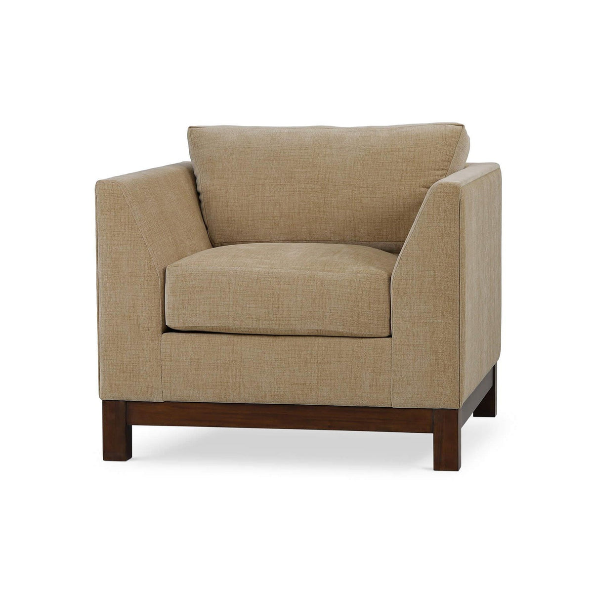 Mid - Century Modern Armchair – French Yellow Performance Fabric - English Georgian America