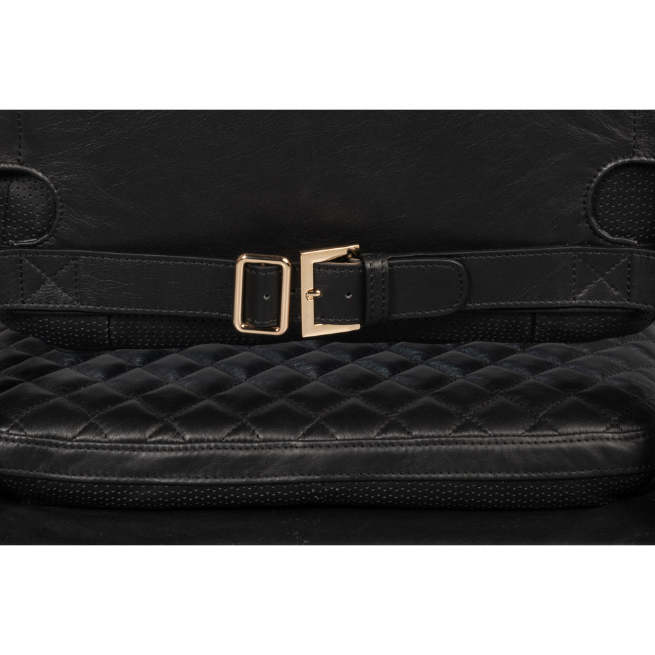 Mid - Century Modern Black Leather Armchair - English Georgian America