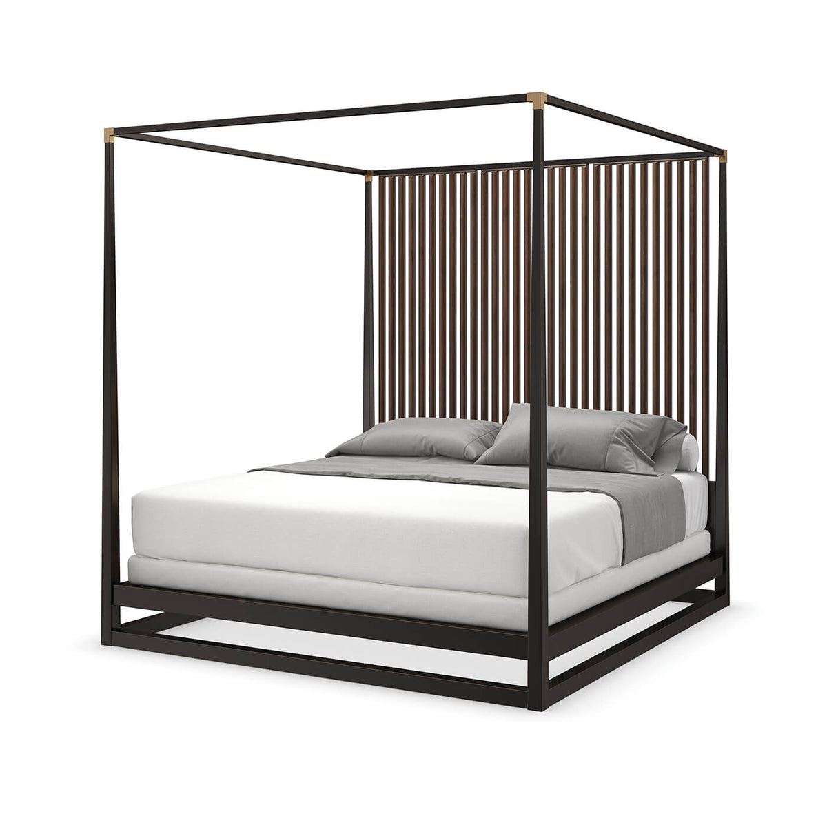 Mid Century Modern Canopy Bed - Queen - English Georgian America