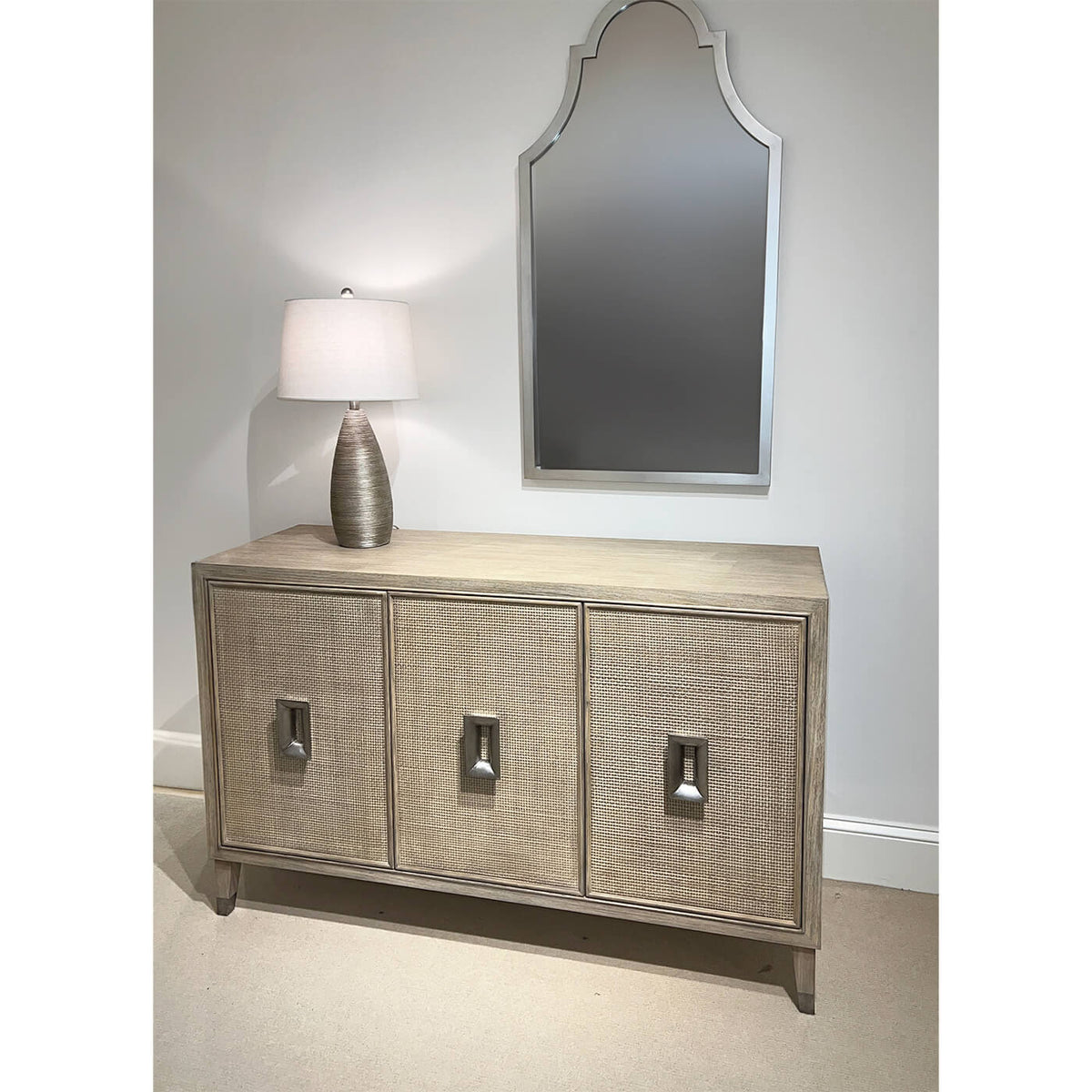 Mid Century Modern Cerused Credenza - English Georgian America