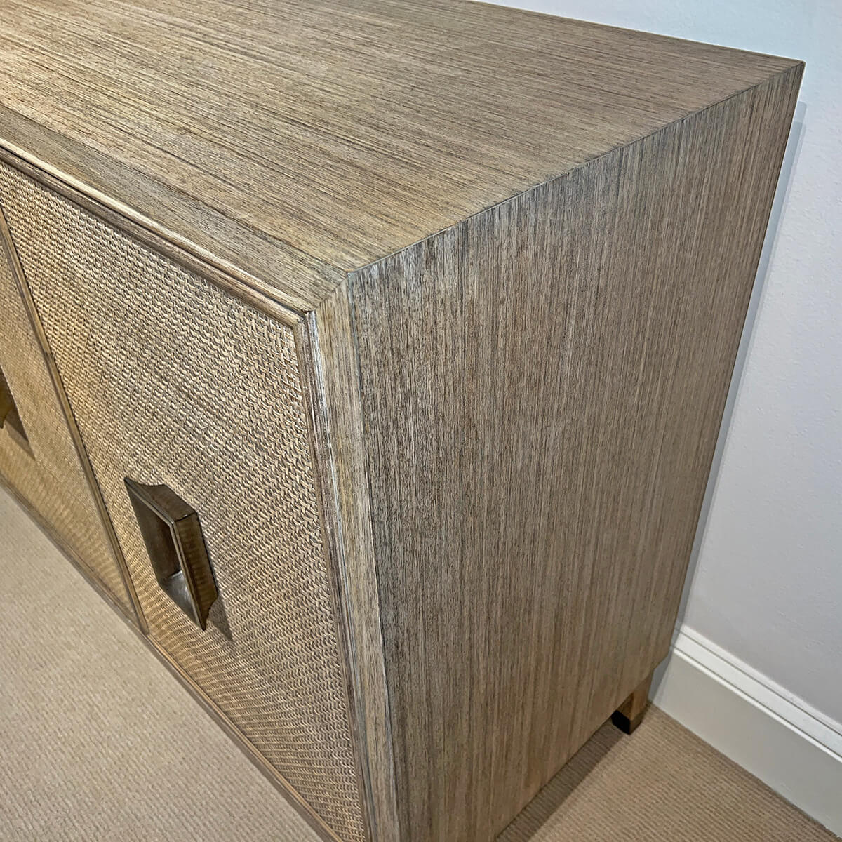 Mid Century Modern Cerused Credenza - English Georgian America