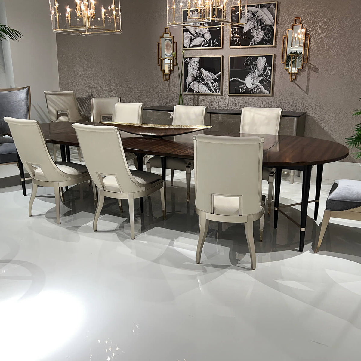 Mid Century Modern Extendable Dining Table - English Georgian America