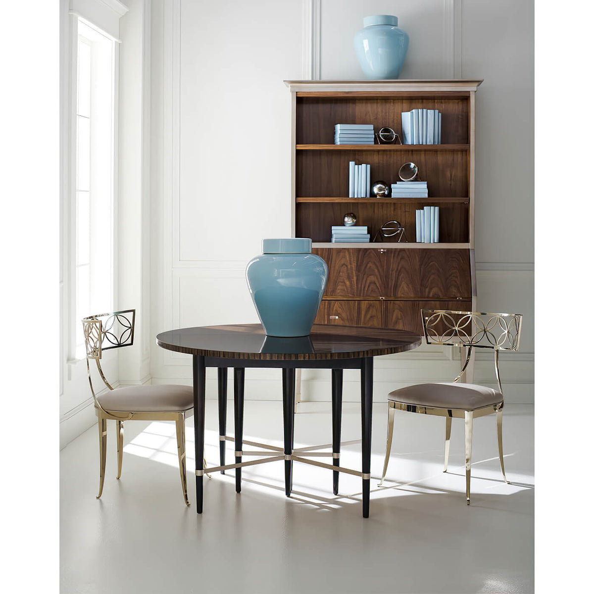 Mid Century Modern Extendable Dining Table - English Georgian America