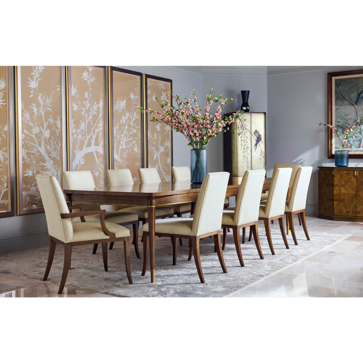 Mid Century Modern Extending Dining Table - English Georgian America